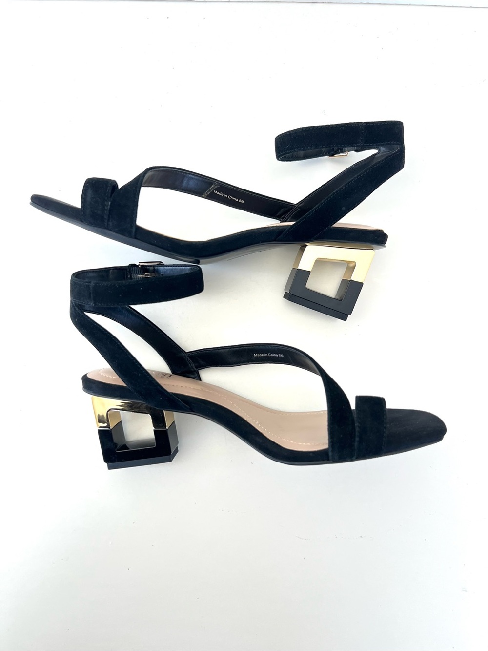 ALFANI Coreena Black Velvet Square Heel
Ankle Strap Dress Heel Sandal Sz 8 M - Picture 9 of 13